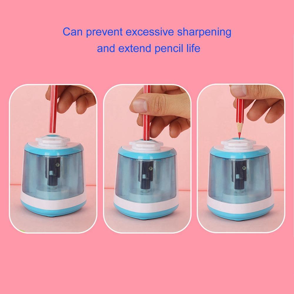 Blue Pencil Sharpeners Portable Pencil Trimmer Desk Stationery Student Daily Learning
