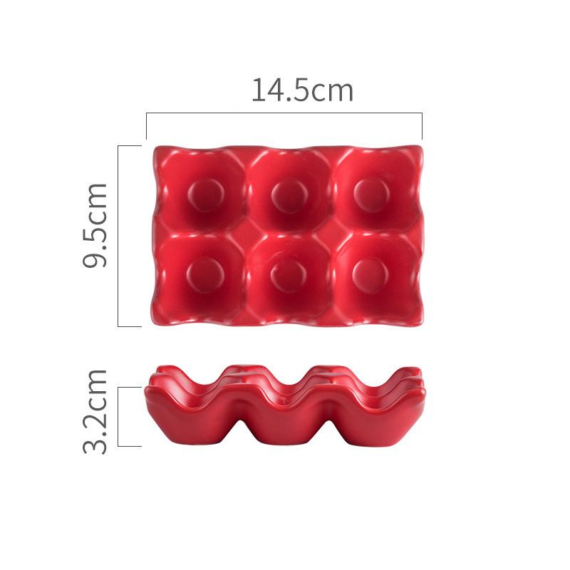 6-сеточный керамический лоток для хранения яиц, держатель для яиц, дозатор для холодильника, бытовой ящик для хранения яиц, кухонный органайзер, контейнеры