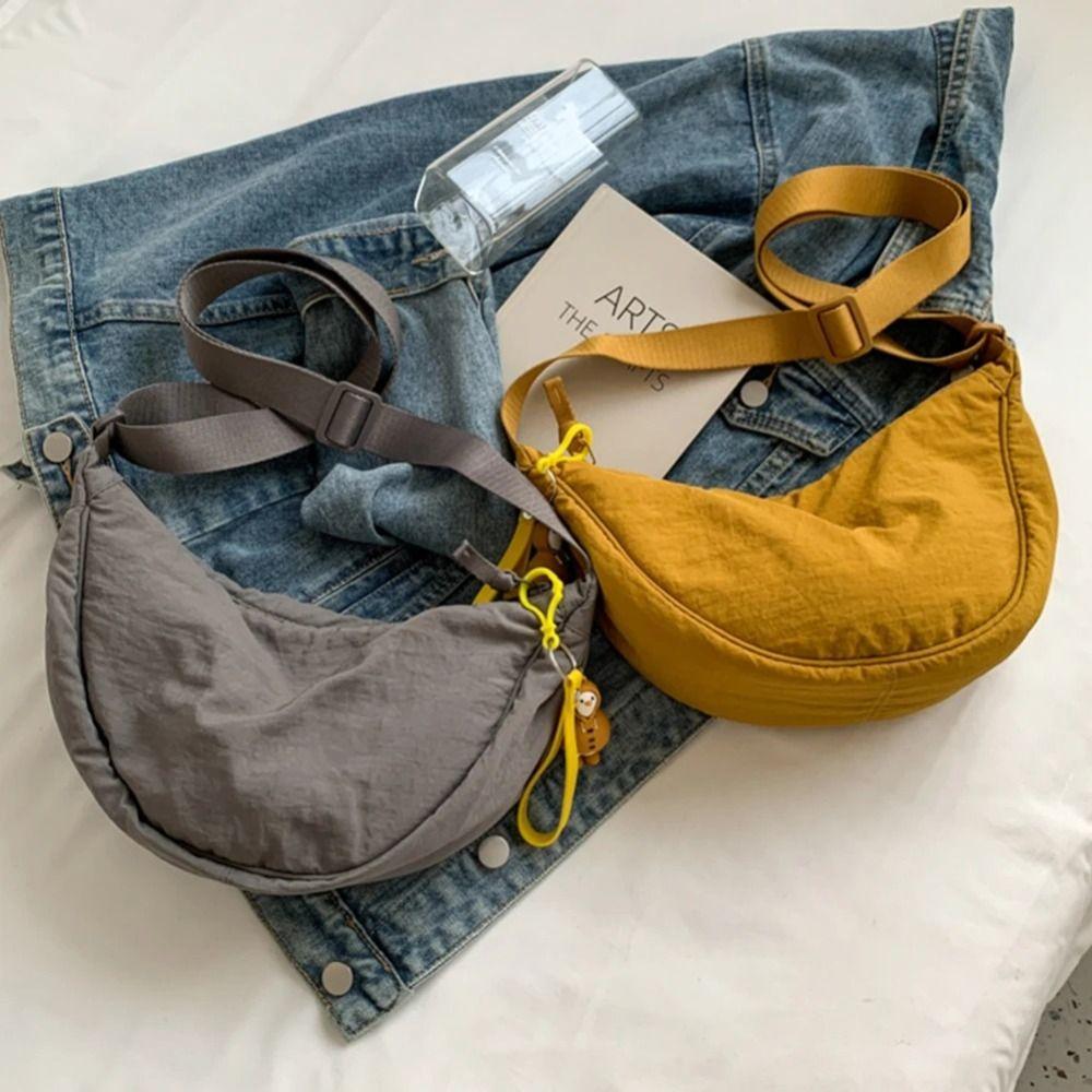 Nylon Hobos Crossbody Bag Handbag Half-moon Bag Casual Canvas Dumpling Bag  Girls