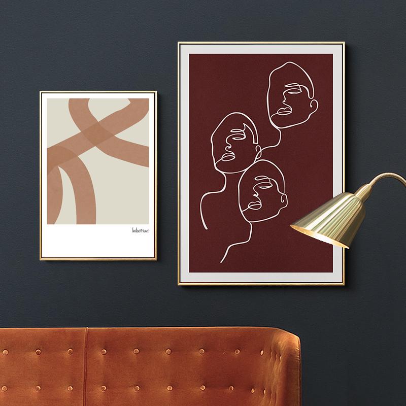 Nordic Literature And Art Niche Morandi Abstract Geometric Line Figures Wall Canvas Posters Painting Prints Living Room Decor