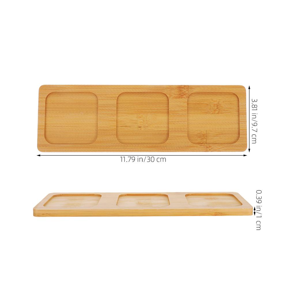 Bamboo Beer Flight Board 3-Hole Design Glass Holder Anti-Slip Wooden Paddle Serving Tray for Wine Beer Cocktail Tasting Party