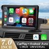 7 Inch Wireless Carplay and Android Auto Car Radio Multimedia Video Player Portable Touch Screen