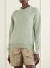 2026 Autumn Women's Lazy Style Light Green Knit Sweater - Simple Commute Versatile Outerwear