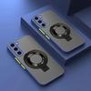 Роскошный матовый чехол для Samsung Galaxy S26 S25 Edge S24 FE S23 S22 S21 Ultra Plus A56 A26 A36 A16 A15 Магнитная крышка Magsafe