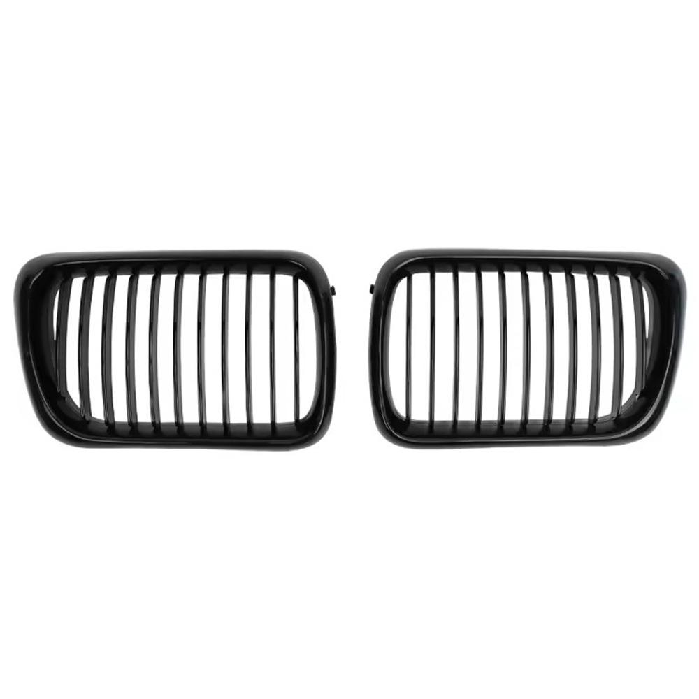 Gloss Black Single-Line Kidney Grille for BMW E36 3 Series (1996-1999) LCI
