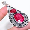 Подвеска из серебра 925 пробы с натуральным драгоценным камнем рубином 2,76 дюйма W6i38