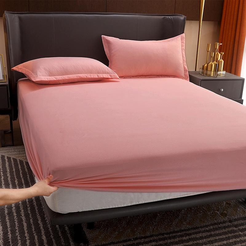 All-Cotton Non-Slip Fitted Bed Sheet and Mattress Protector