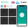 BSEED Zigbee Wall EU Socket Tuya Smart Socket With 20W Type-c USB Power Charging Ports Plastic Matte Frame 1/2/3/4/5/6 Packs