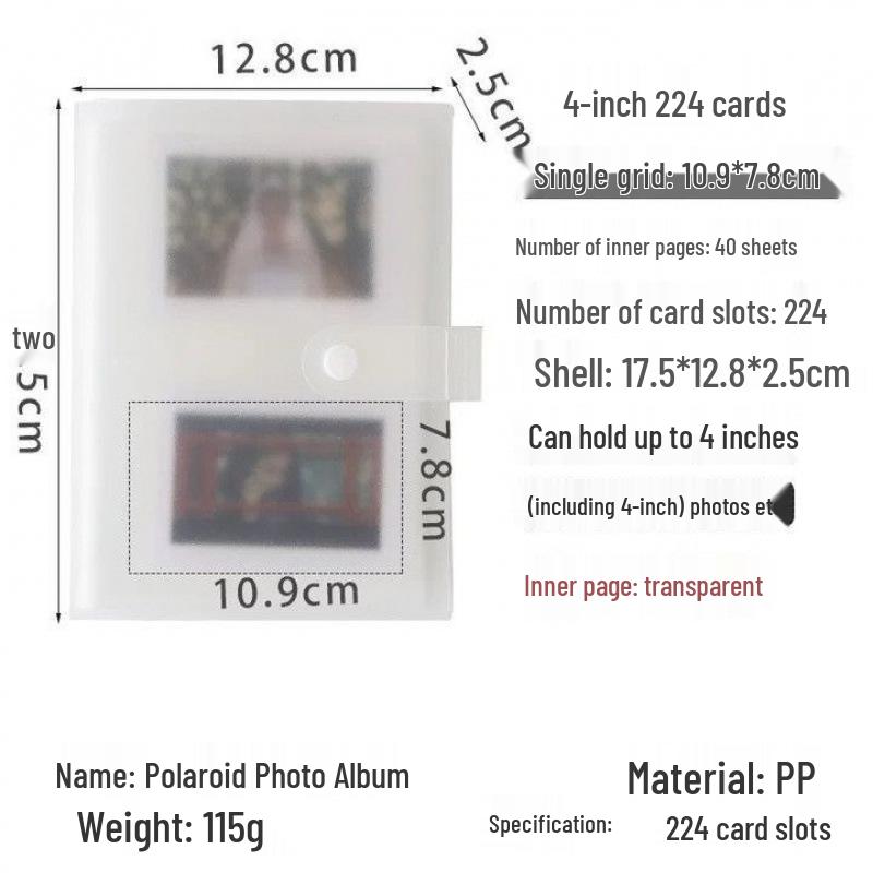 Instax-Style Polaroid Album for Photos, Tickets, Postcards & Cards, 3-5-6-7 Inch High Capacity, Aesthetic Design
