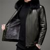 Winter Fur Integrated Men's Leather Leather Jacket Sheepskin Fattened and Enlarged, Men's Fleece Thickened In The Coat