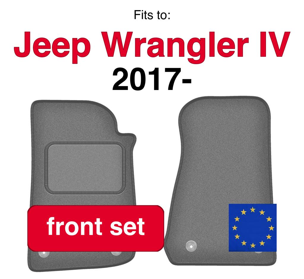 Car Floor Mats Front For Jeep Wrangler Iv Off-Road (2017-)