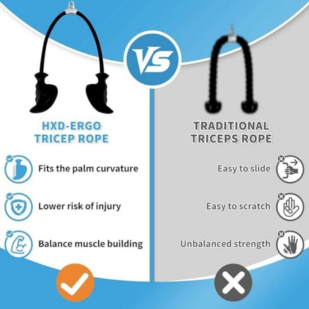 Heavy Duty Tricep Rope Ergonomic Handles Triceps Gantry Pull Rope Gym Workout
