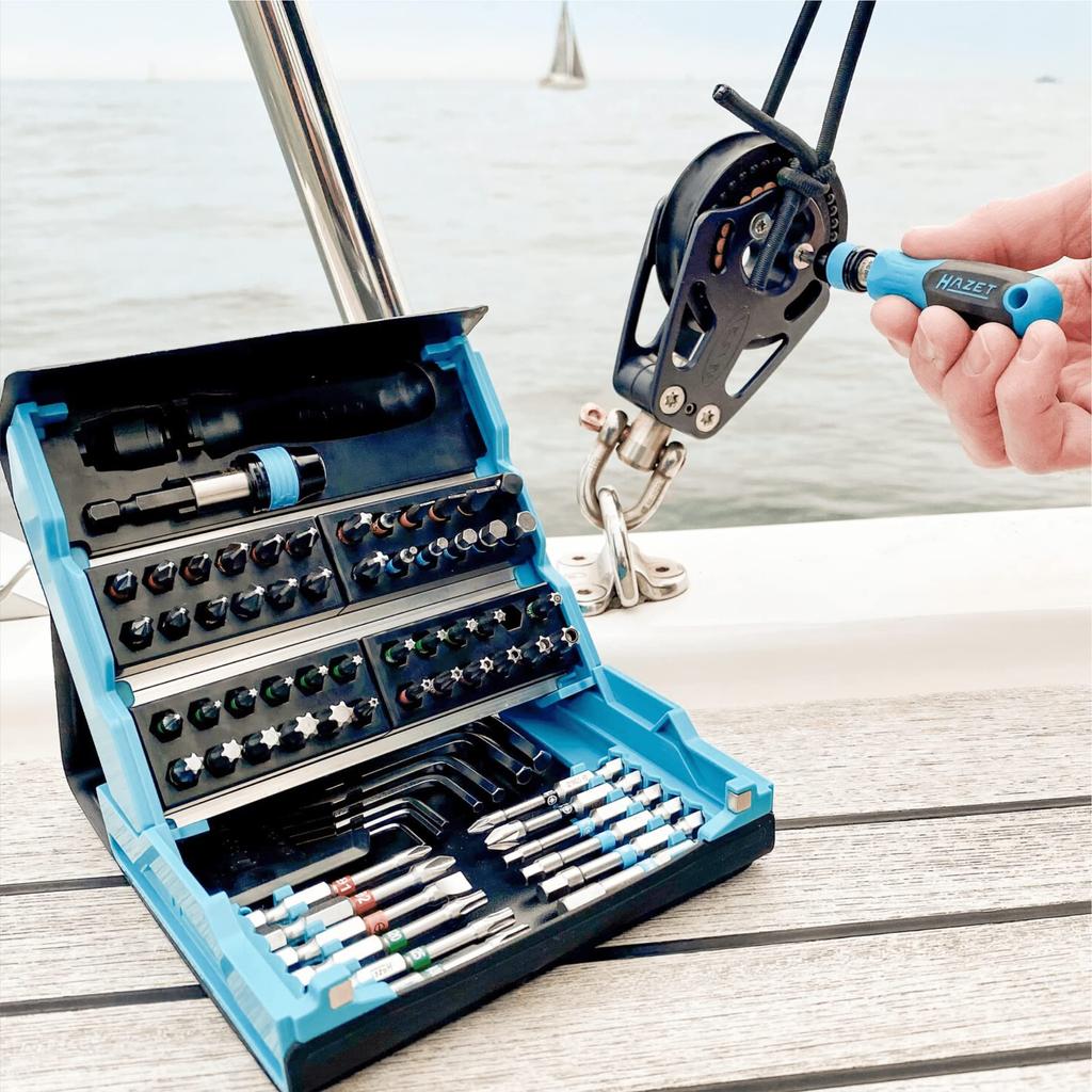 Набор бит HAZET Driver Bit Set Smart Case Hazet Blue 69 шт. Шестигранные биты 130 x 118 x 50 мм, импорт из Японии 2200SC-1 Привод 6,3 мм (1/4 дюйма) [Обычный