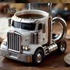 Handcrafted Truck Coffee Mug Ceramic Cup Unique Gift for Truck Lovers Semi-trailer Shaped Mug Truck Driver Gift