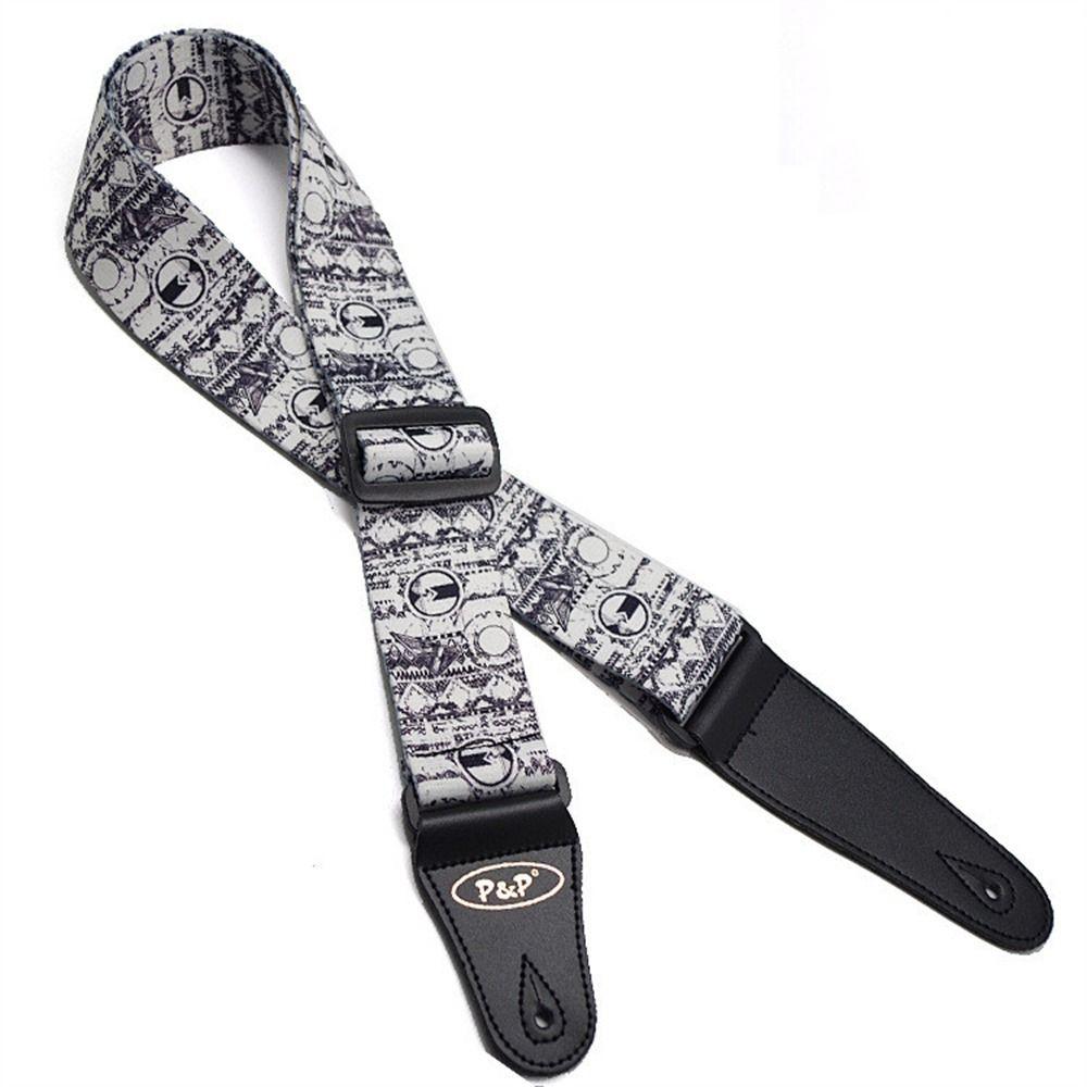 Plaid Pattern Electric Guitar Belt Adjustable Acoustic Guitar Strap Guitar Strap Folk Guitar