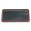 Shinmokume Kaiseki Tray Black with Lacquerware Made In Japan J-kitchens 6-shaku (Tray) Red, 48cm, (ABS Resin),