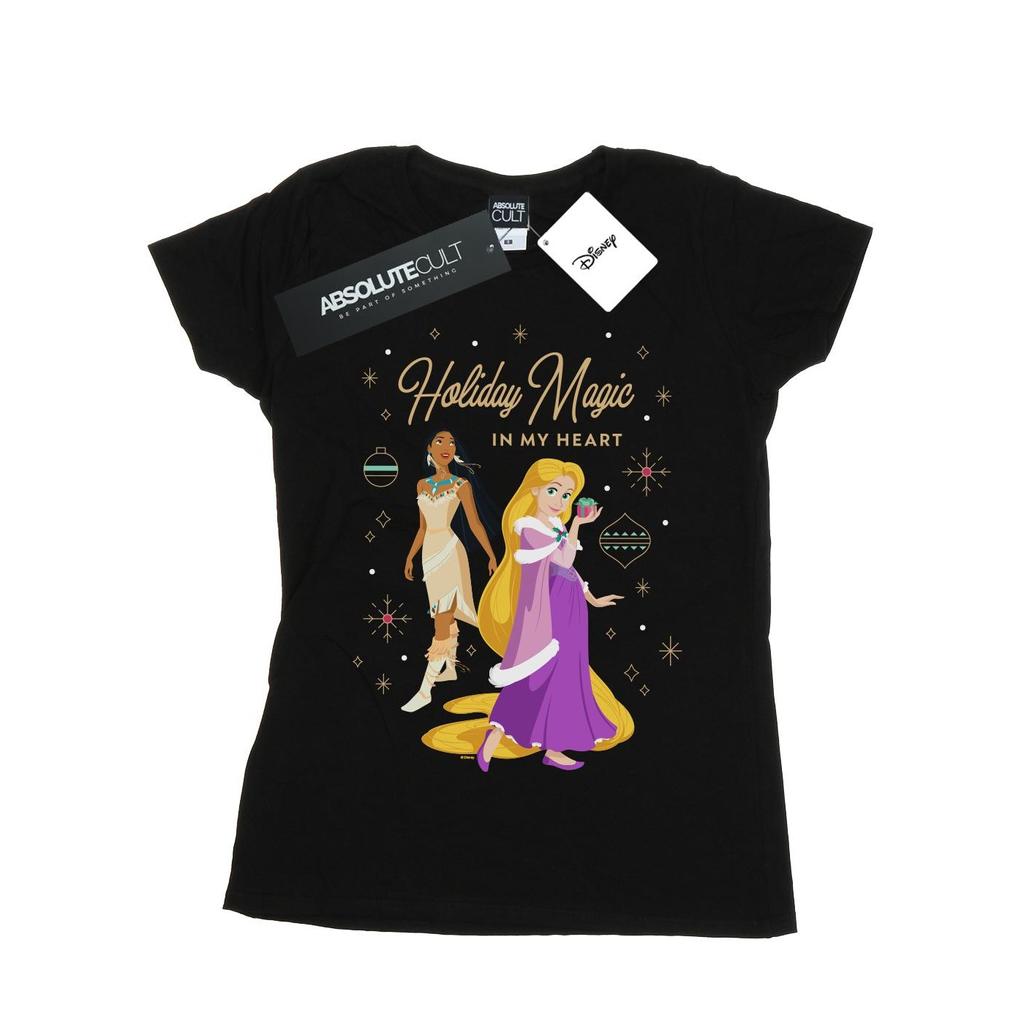 Disney Womens/Ladies Princess Holiday Magic In My Heart Cotton T-Shirt