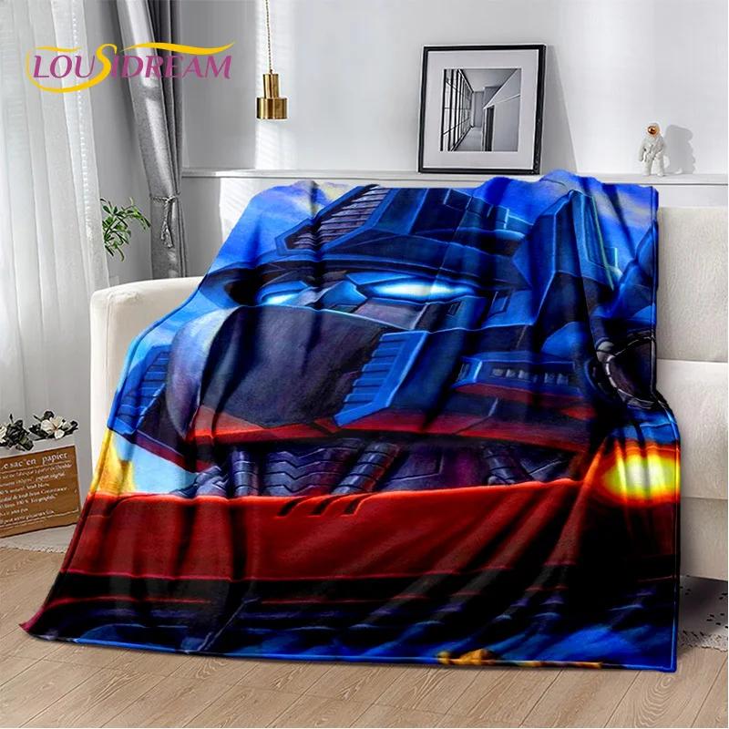 HD Cartoon T-Transformers Autobots 3D Soft Blankets,Keep Warm Throw Blanket for Picnic Beds Sofa Home Bedroom Gifts Kids Hiking
