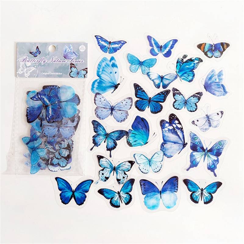 Material Decoration Nature Series Notebook Pet Sticker Stickers Candy Posts Package Butterfly