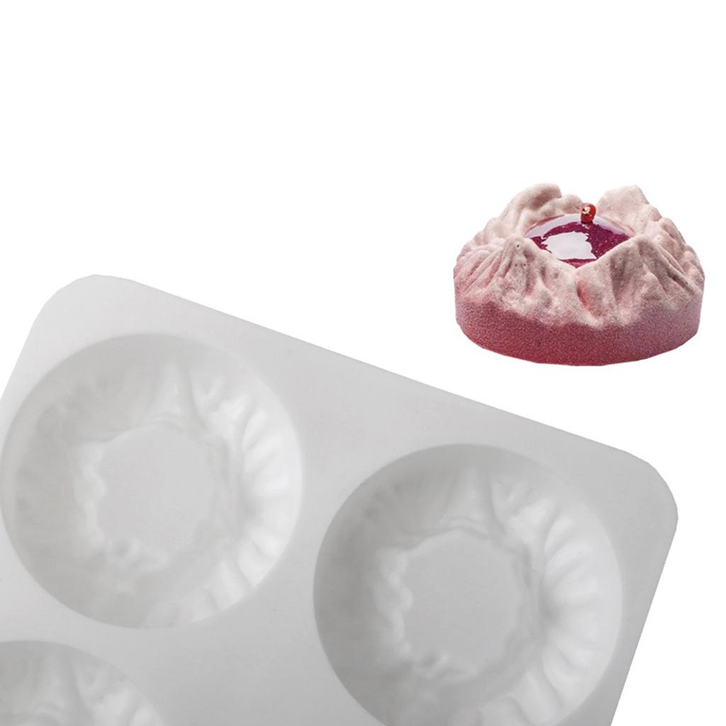 Силиконовая форма для муссового торта на 6 ячеек, форма горы, гибкие формы для выпечки и десерта, антипригарные формы для выпечки хлеба