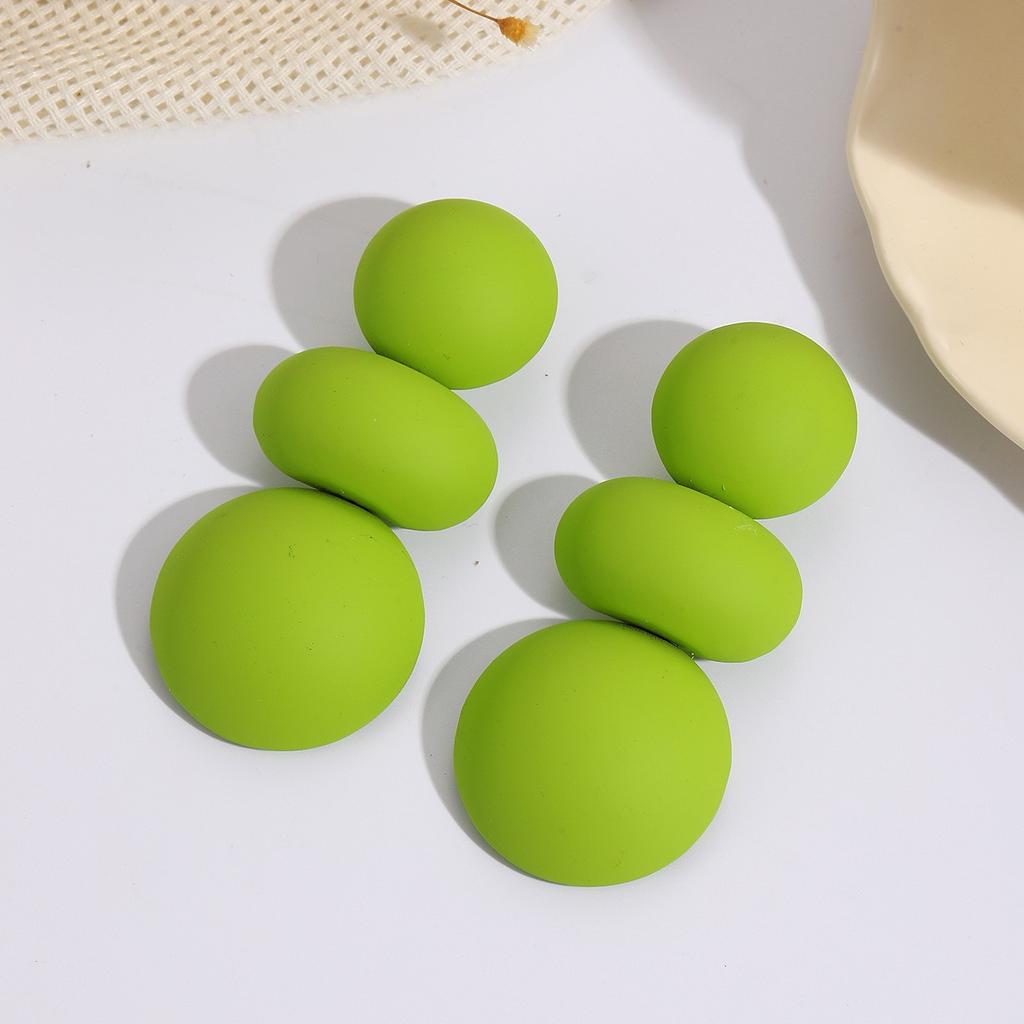 Преувеличенные атмосферные серьги, Металлические гладкие геометрические круглые серьги, Легкая роскошь и высококлассные женские серьги с темпераментом