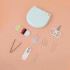 Portable Handheld Sewing Kit, Mini Travel Sewing Machine with Threads, Needles, Buttons for Emergency Clothing Repairs, Home