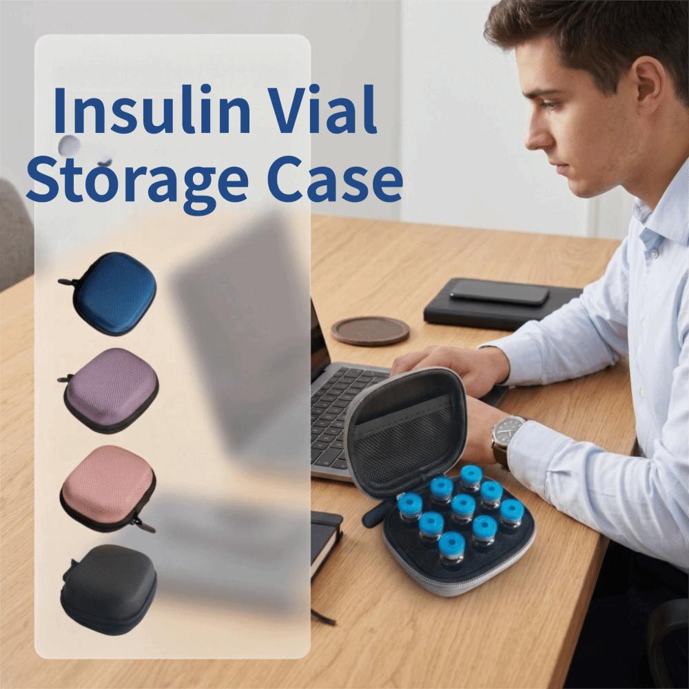 Waterproof Insulin Vial Storage Case 3ML Essential Oils Carrying Box Diabetes Care