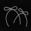 Sparkly Crystal Diamond Bow Brooch Anti Glare Tassel Sparkling Diamond Brooch  Blazer Accessory