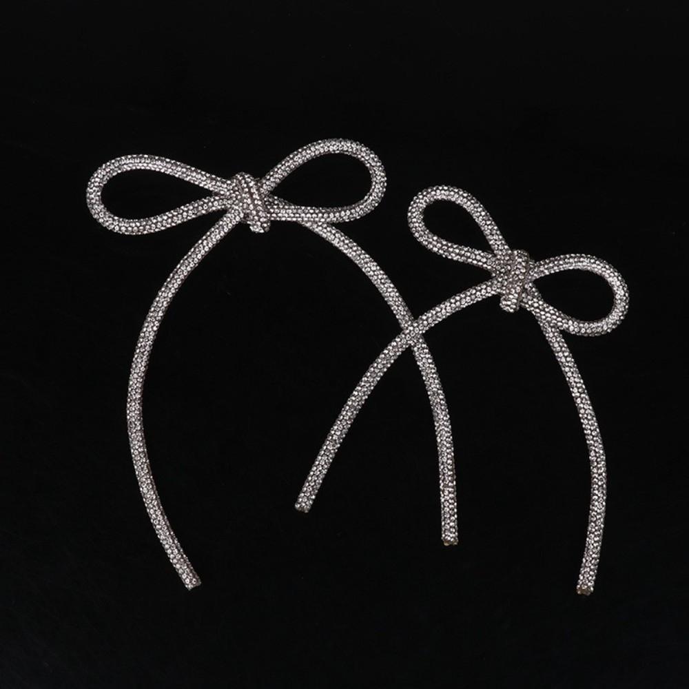Sparkly Crystal Diamond Bow Brooch Anti Glare Tassel Sparkling Diamond Brooch Blazer Accessory