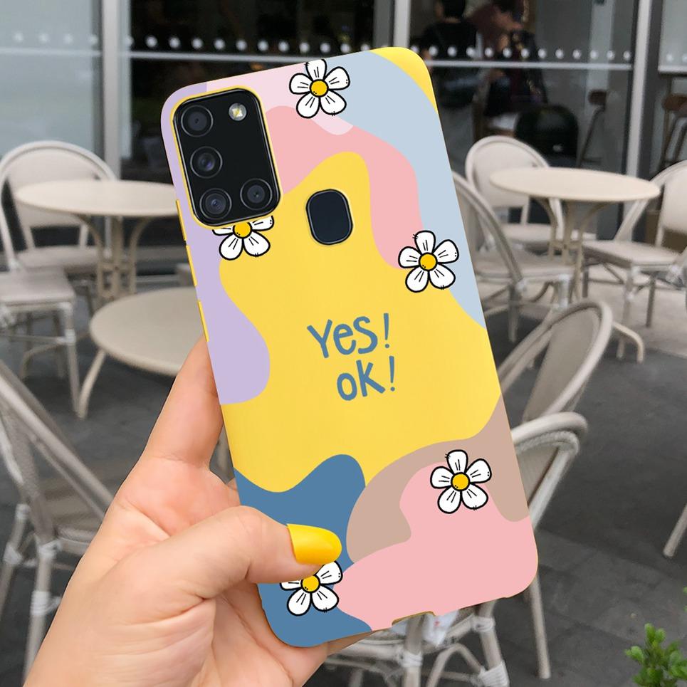 Чехол для Samsung A21S для Samsung Galaxy A21S A 21S A21 S Чехол Силиконовый ТПУ Мягкий Матовый Чехол для Телефона Задняя Крышка Fundas Корпус Capa