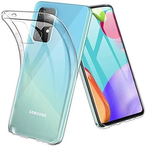 Защитный чехол - BOOLING - для Samsung Galaxy F52 5G - Мягкий силикон - Прозрачный - Комплект из 2 закаленных стекол