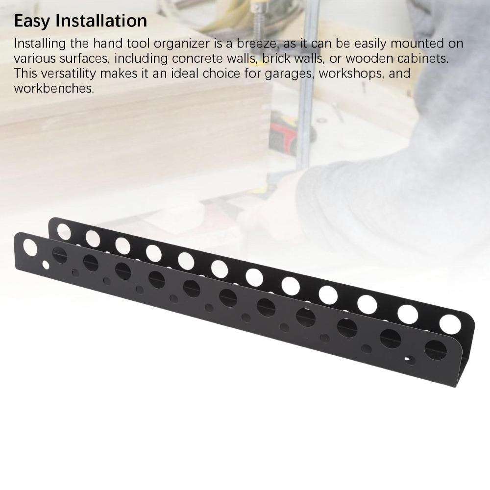 Carbon Steel Wall Tool Rack Space Saving Tool Organizer Holder Tool Storage Rack Workshop Shed