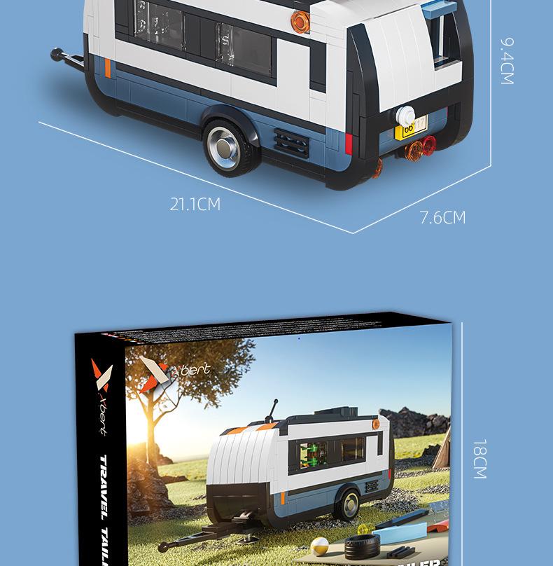 Brick Joy Серия Инженерия Дом на колесах Конструктор Игрушечная модель автомобиля