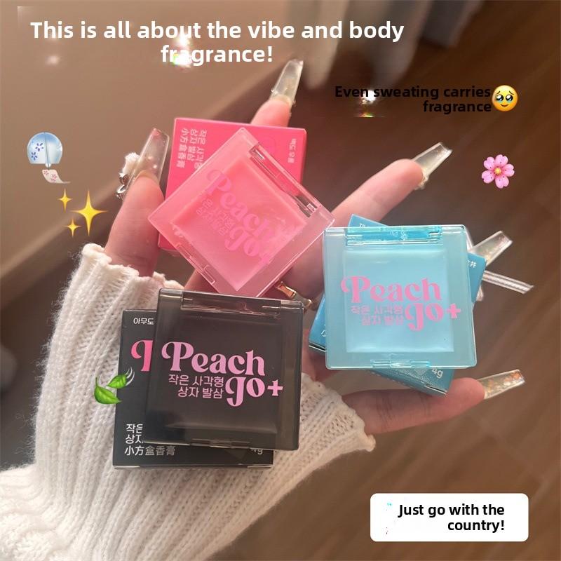 Small Box Solid Balm Perfume White Peach Oolong Balm Lasting Light Fragrance Girl Student Girl