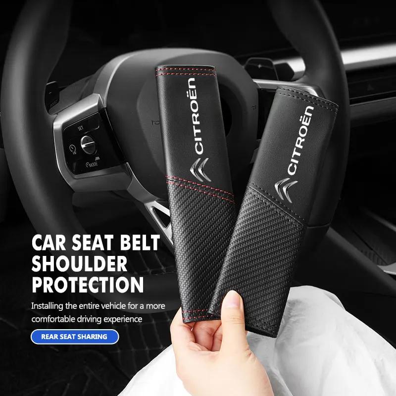 Car Seat Safety Belt Shoulder Cover Spliced Protective Cover For Citroen C4 C3 C5 C1 C2 C6 VTS C4L DS3 DS4 DS5 Grand Berlingo