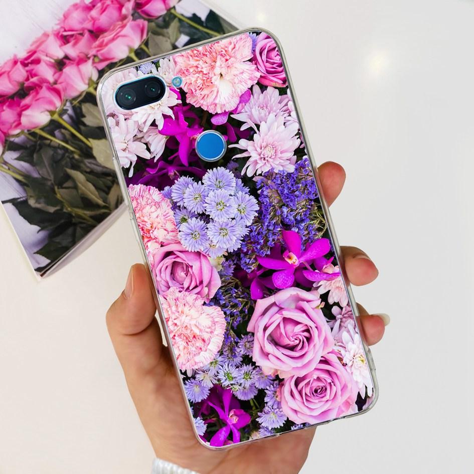 Чехол для Xiaomi Mi 8 Lite Милый прозрачный чехол-астронавт для Xiomi Mi 8 Lite Funda Mi8 Lite Ударопрочный чехол Силиконовый чехол