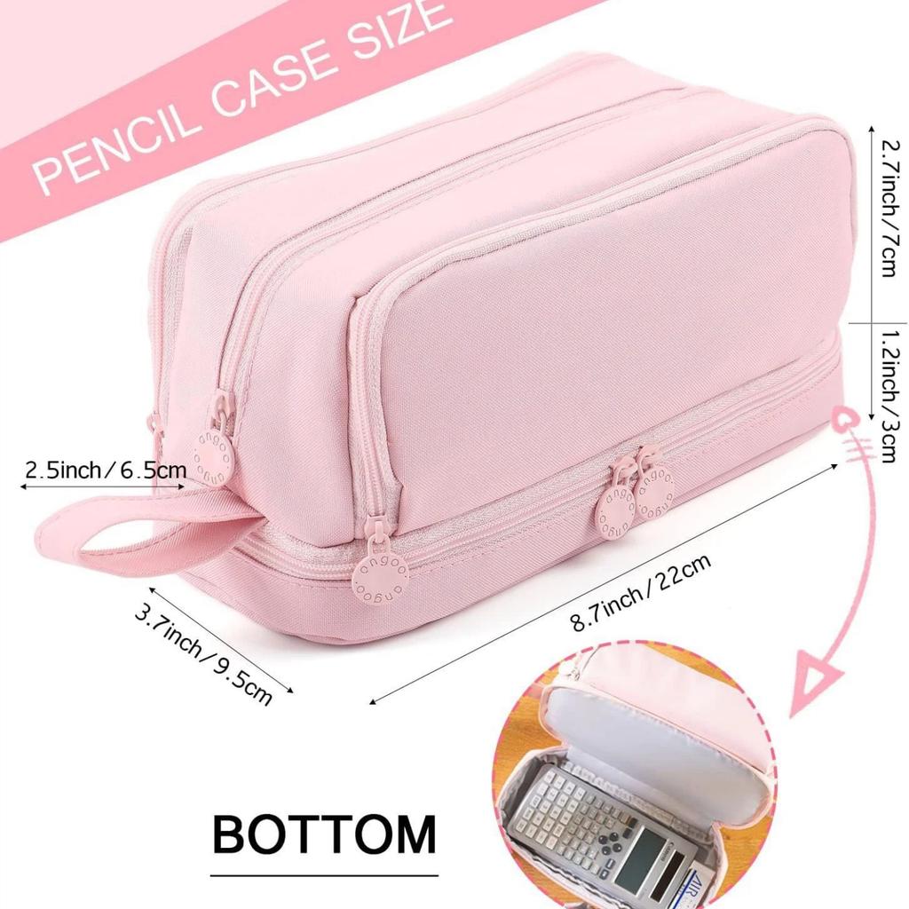 Portable Pen Bag With Large Capacity Pen Holder, Children's Multi-functional Pencil Case