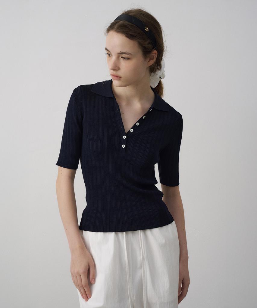 LAMEREI Ribbed Collar Knit[Lmbfsukn306]-3Color