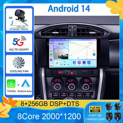 Android 14 Видеоплеер Автомагнитола Для Toyota GT 86 для Subaru BRZ LHD 2012 - 2016 плеер Мультимедийная навигация Стереосистема GPS