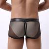 Men Thongs Hollow Out Mesh Sexy Opening U Convex Super Breathable Men Boxers