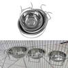 Миска из нержавеющей стали для подвешивания для питомцев, для кормления собаки, кошки, птицы, попугая, для еды, воды, клетка, чашка