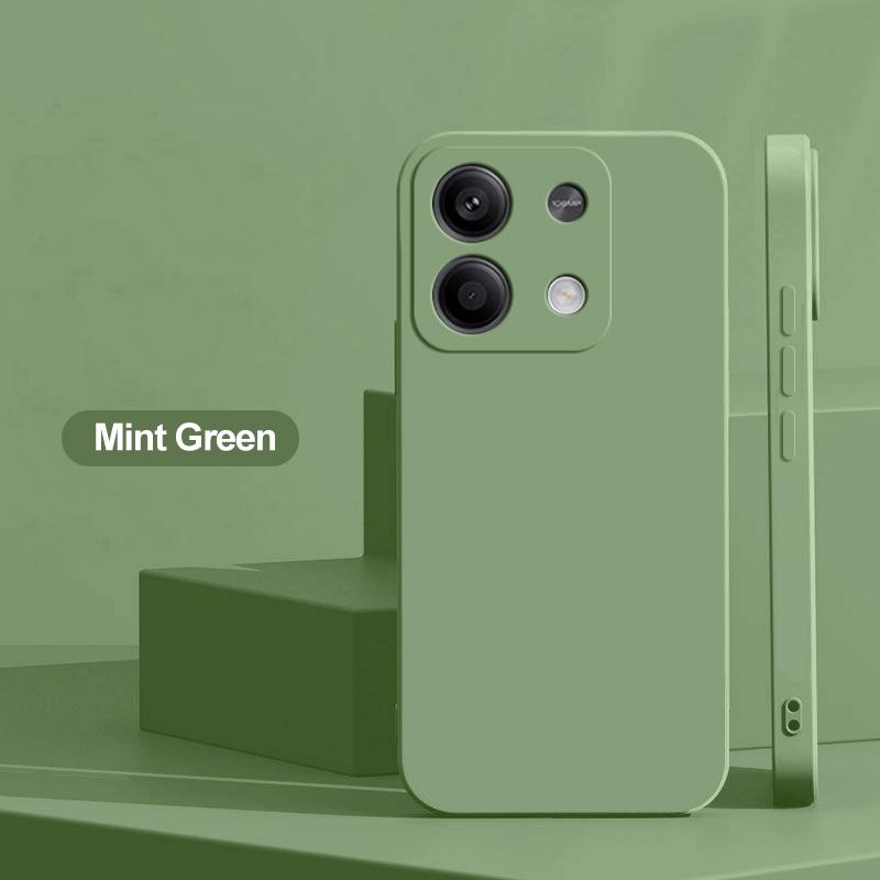Для квадратных жидких силиконовых чехлов для телефонов Xiaomi Redmi Note 13 14 Pro 5G противоударный задний чехол
