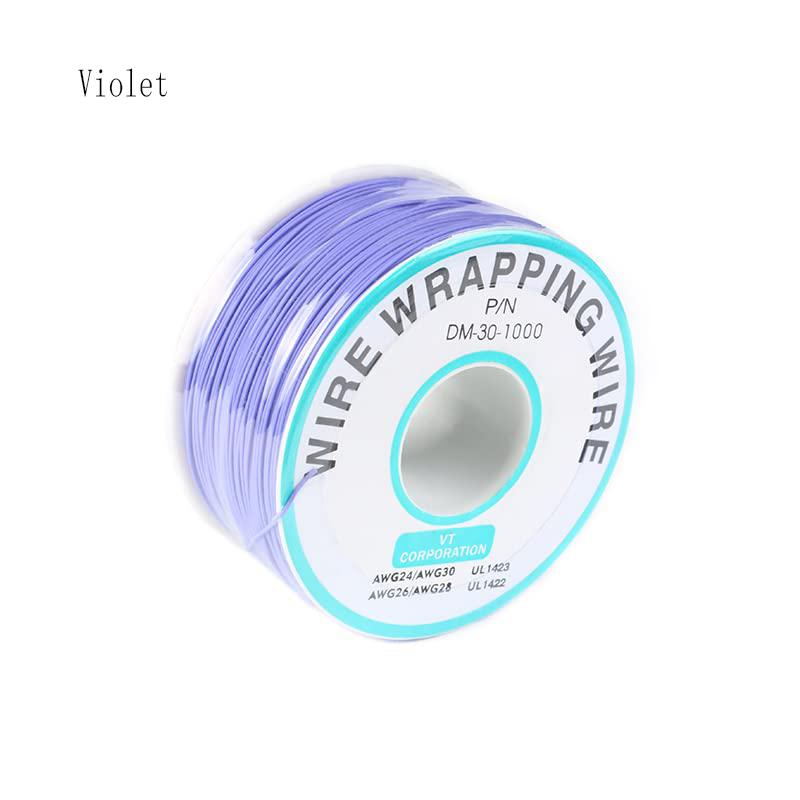 250Meters 30 AWG Wrapping Wire 10 Colors Single Strand Copper Cable Ok Electrical for Laptop Motherboard PCB Solder