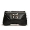 Stylish Pu Shoulder Bag For Women 2024 Sweet Bowknot Crossbody Bag Trendy