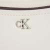 Calvin Klein Металлический Логотип-Буква Смешанные Материалы Сумка Через Плечо Маленькая Женская Лилия Белый