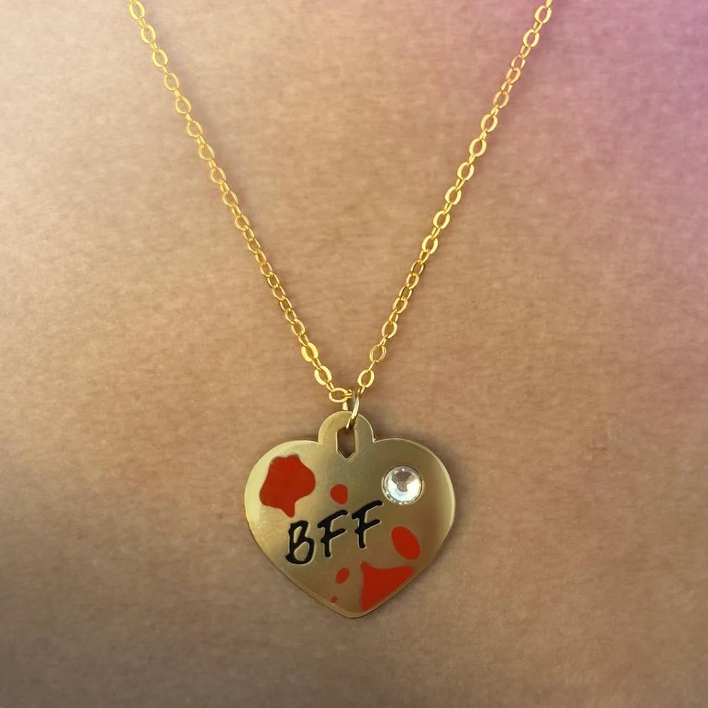 Классический фильм Дженнифер в стиле тела, ожерелье Bff, лучший друг навсегда Дженнифер и нуждающийся, эмалированная подвеска с цирконом, ювелирное изделие, подарок