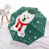 1pc Christmas Westie Vibes Umbrella with Plastic Handle,Suitable for All Seasons Home Travel Outdoor UmbrellaDD1550