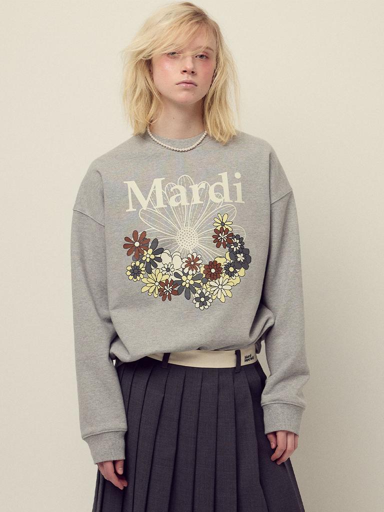 [mardimercredi] СВИТШОТ FLOWERMARDI JARDIN Серый Слоновая кость