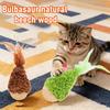 Игрушка для кошки Натуральная основа из бука Кошачья удочка-дразнилка с перьями Звенящий колокольчик Снять скуку Интерактивная игрушка для питомца Аксессуары для кошек