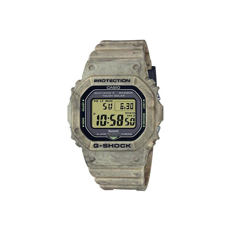 Casio Серия G-Shock Универсальные кварцевые часы Водонепроницаемые Спортивные Повседневные Солнечный кварцевый механизм Ремешок из смолы Унисекс часы Желтые GW-B5600SL-5JF